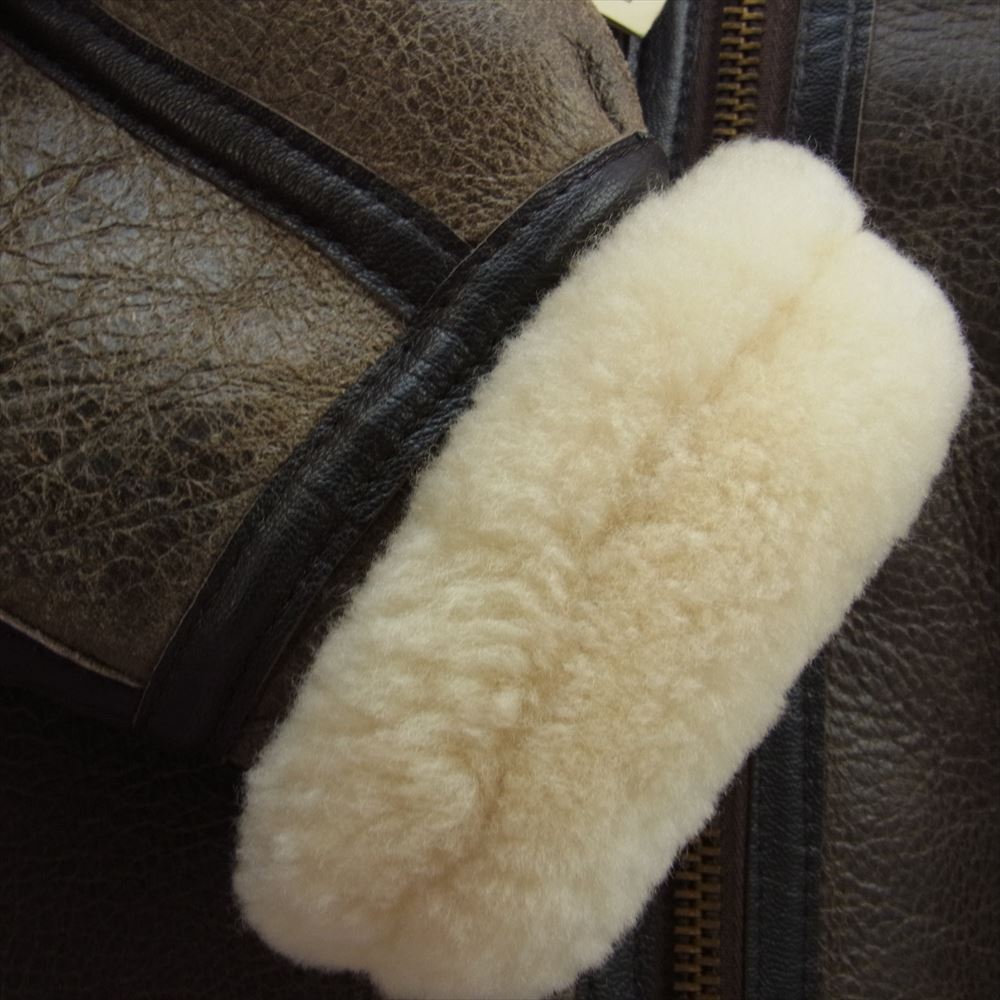 AVIREX アヴィレックス 2102XW ペイントカスタム B-3 JACKET ムートン ジャケット 第8空軍 mighty eighth マイティエイス ダークブラウン系 38【中古】