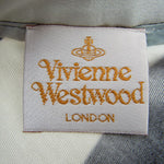 Vivienne Westwood ヴィヴィアンウエストウッド 6114M 356-04-24405 LONDON イタリア製 オーブ刺繍 シルク100％ 総柄 変形 タイト スカート ブラック系 ホワイト系【中古】
