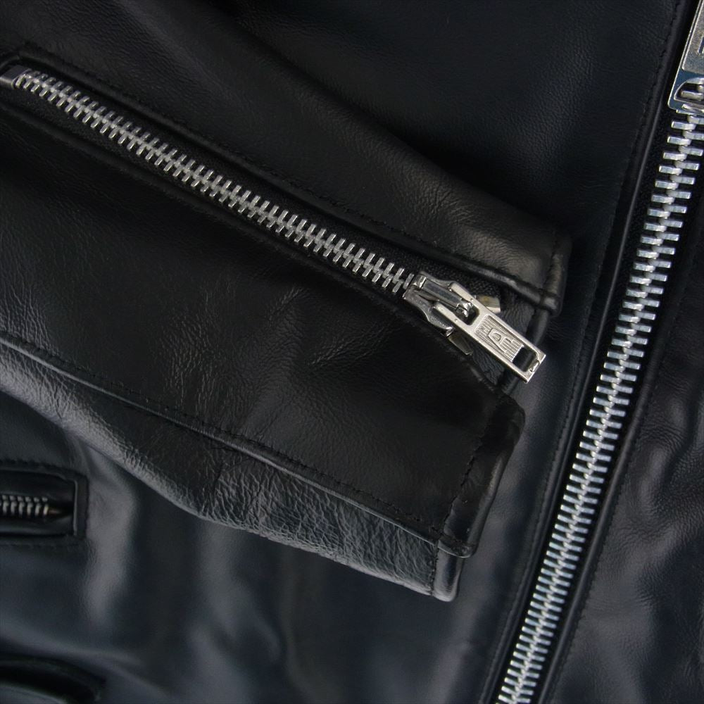 トリプスシックス 英国製 レディース サイドベルト ライダース ジャケット ブラック系 34【美品】【中古】