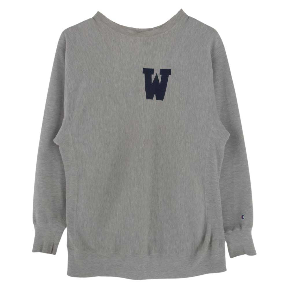 Champion チャンピオン 90s USA製 Wプリント リバースウィーブ スウェット グレー系 XXL【中古】
