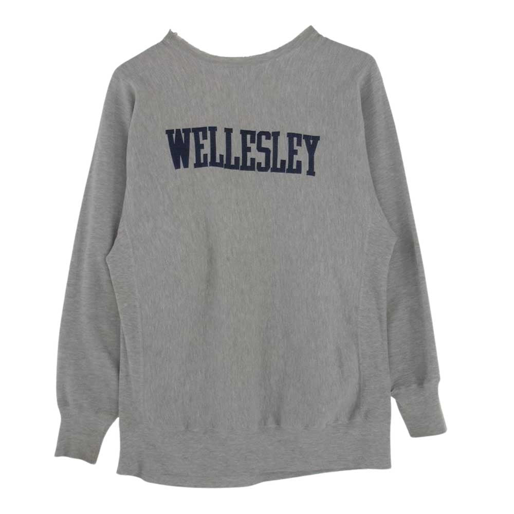 Champion チャンピオン 90s USA製 Wプリント リバースウィーブ スウェット グレー系 XXL【中古】