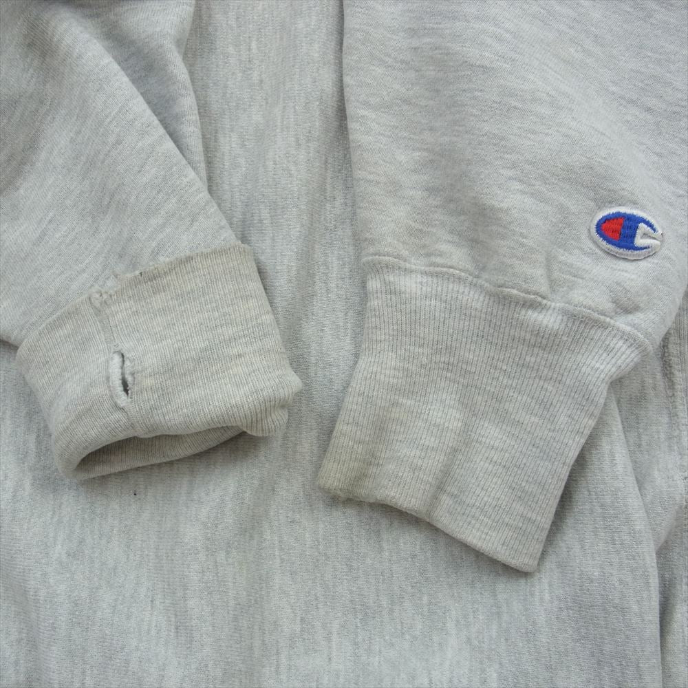 Champion チャンピオン 90s USA製 Wプリント リバースウィーブ スウェット グレー系 XXL【中古】
