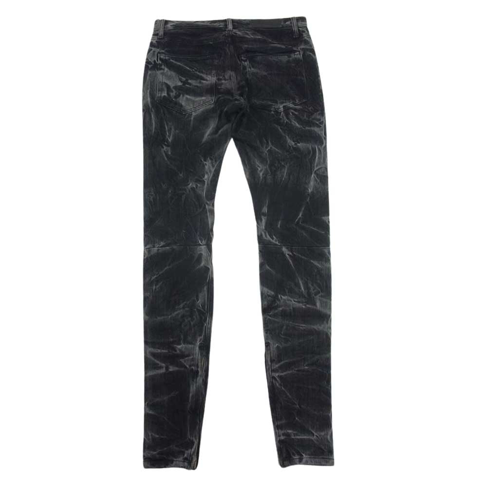 FEAR OF GOD フィアオブゴッド 578906 Fifth Collection Selvedge Denim Holy Water jeans 5thコレクション セルビッチデニムホーリーウォータージーンズ スキニーデニムパンツ ブリーチ加工 裾ジップ ブラック系【中古】
