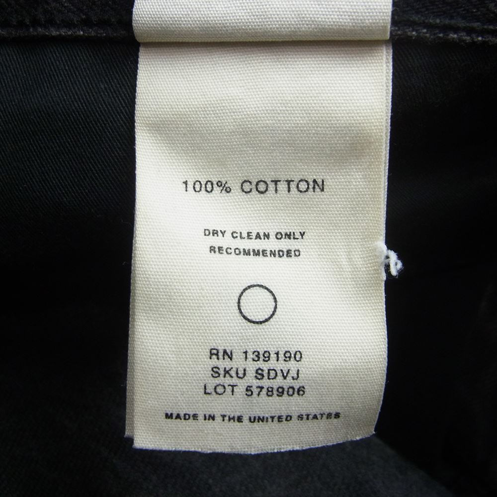 FEAR OF GOD フィアオブゴッド 578906 Fifth Collection Selvedge Denim Holy Water jeans 5thコレクション セルビッチデニムホーリーウォータージーンズ スキニーデニムパンツ ブリーチ加工 裾ジップ ブラック系【中古】
