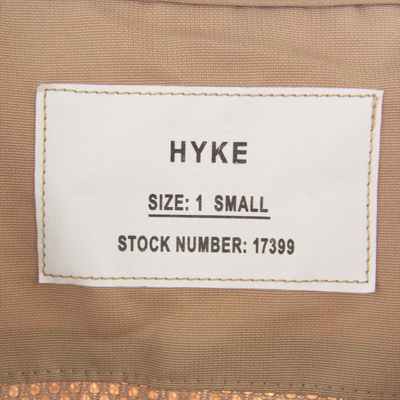 HYKE ハイク 23AW 17399 FAUX SHEARLING COAT ボア フリース コート ライトブラウン系 S【新古品】【未使用】【中古】