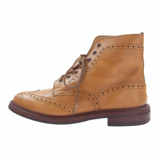 Tricker's トリッカーズ m2508 MALTON モールトン ダイナイトソール エイコン ウィングチップ カントリーブーツ ライトブラウン系 UK 9.5(28cm)【中古】