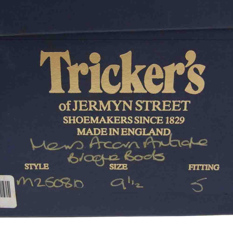 Tricker's トリッカーズ ｍ2508 MALTON モールトン ダイナイトソール エイコン ウィングチップ カントリーブーツ ライトブラウン系 UK 9.5(28cm)【中古】