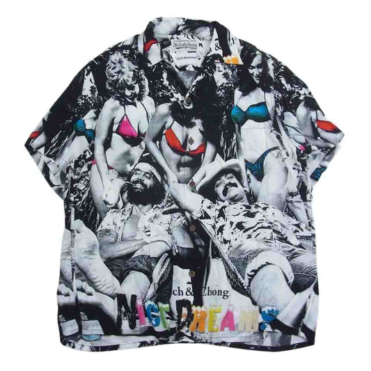 WACKO MARIA ワコマリア CCND-WM-HI01 × NICE DREAMS ナイスドリームス S/S HAWAIIAN SHIRT 総柄ハワイアン シャツ 半袖 ホワイト系 M【中古】