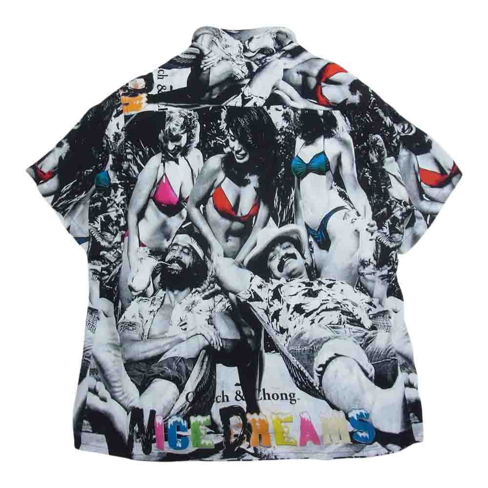 WACKO MARIA ワコマリア CCND-WM-HI01 × NICE DREAMS ナイスドリームス S/S HAWAIIAN SHIRT 総柄ハワイアン シャツ 半袖 ホワイト系 M【中古】