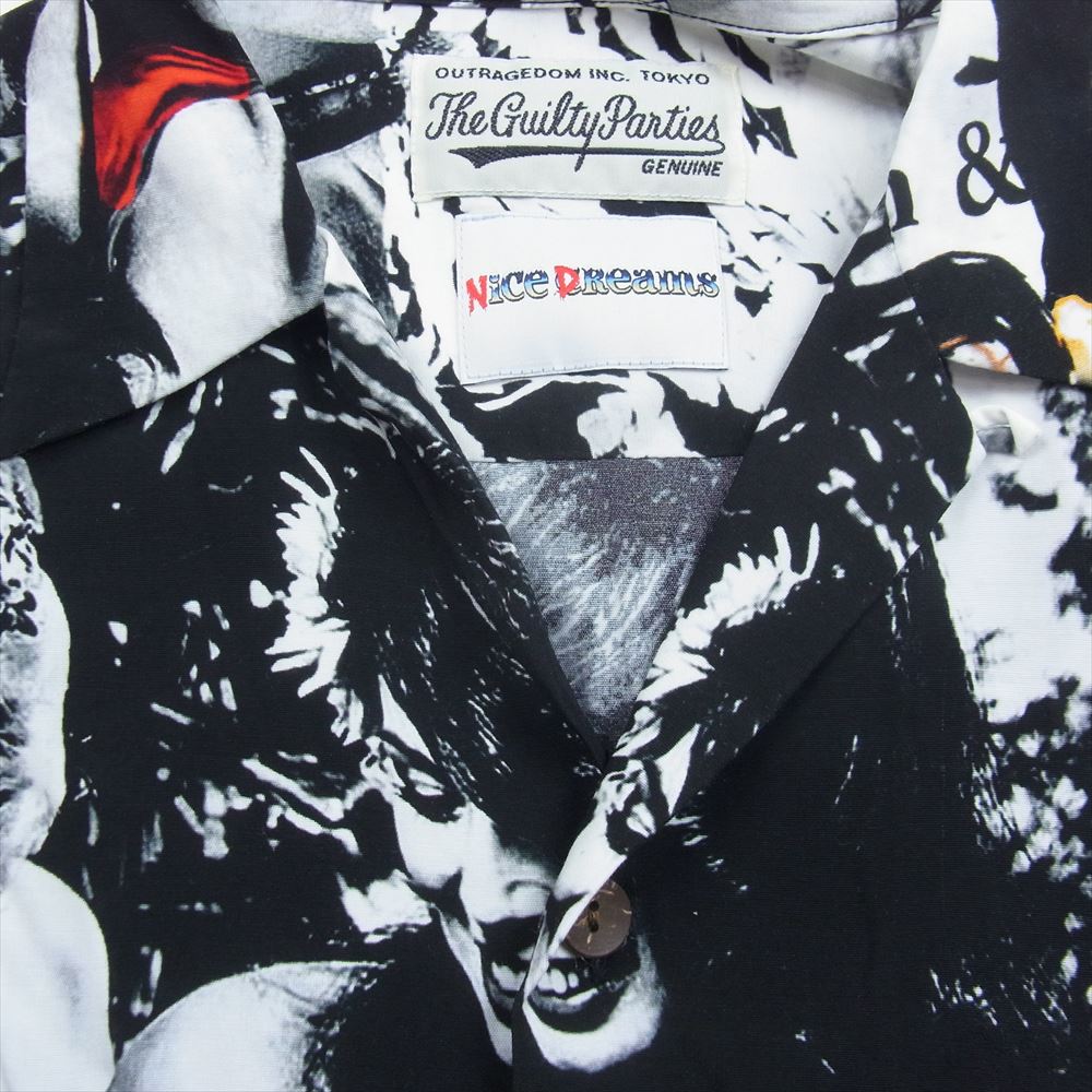 WACKO MARIA ワコマリア CCND-WM-HI01 × NICE DREAMS ナイスドリームス S/S HAWAIIAN SHIRT 総柄ハワイアン シャツ 半袖 ホワイト系 M【中古】