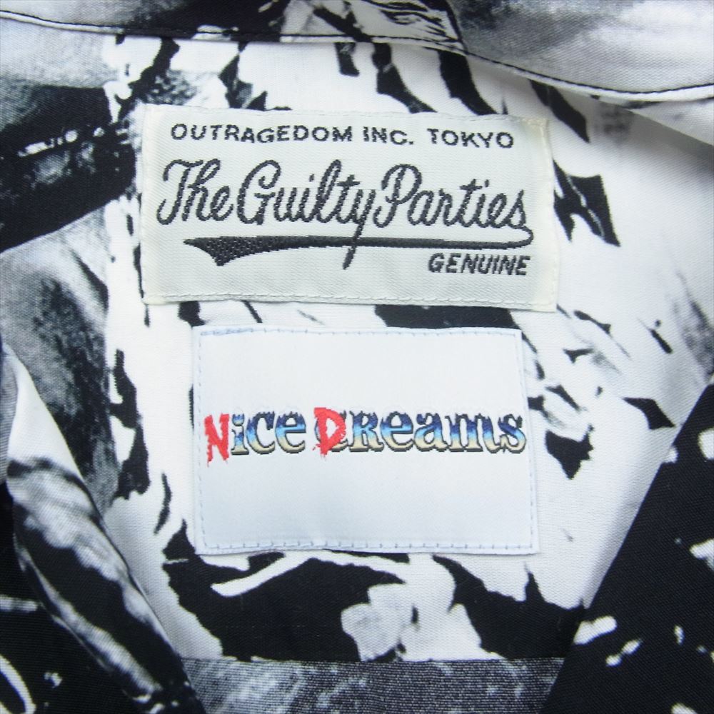 WACKO MARIA ワコマリア CCND-WM-HI01 × NICE DREAMS ナイスドリームス S/S HAWAIIAN SHIRT 総柄ハワイアン シャツ 半袖 ホワイト系 M【中古】