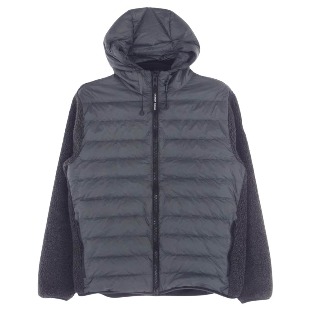CANADA GOOSE カナダグース 7015M HYBRIDGE FLEECE HOODY ATLANTIC ハイブリッジ フリース フーディ ボア ジャケット ダークグレー系 L【中古】