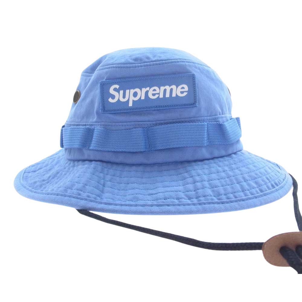 Supreme シュプリーム 22SS Military Boonie ボックスロゴ ミリタリー ブーニー ハット ライトブルー系 M/L【中古】