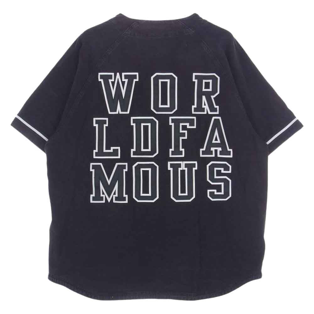 Supreme シュプリーム 22AW Denim Baseball Jersey デニム ベースボール ジャージー シャツ 半袖 ブラック系 XL【中古】