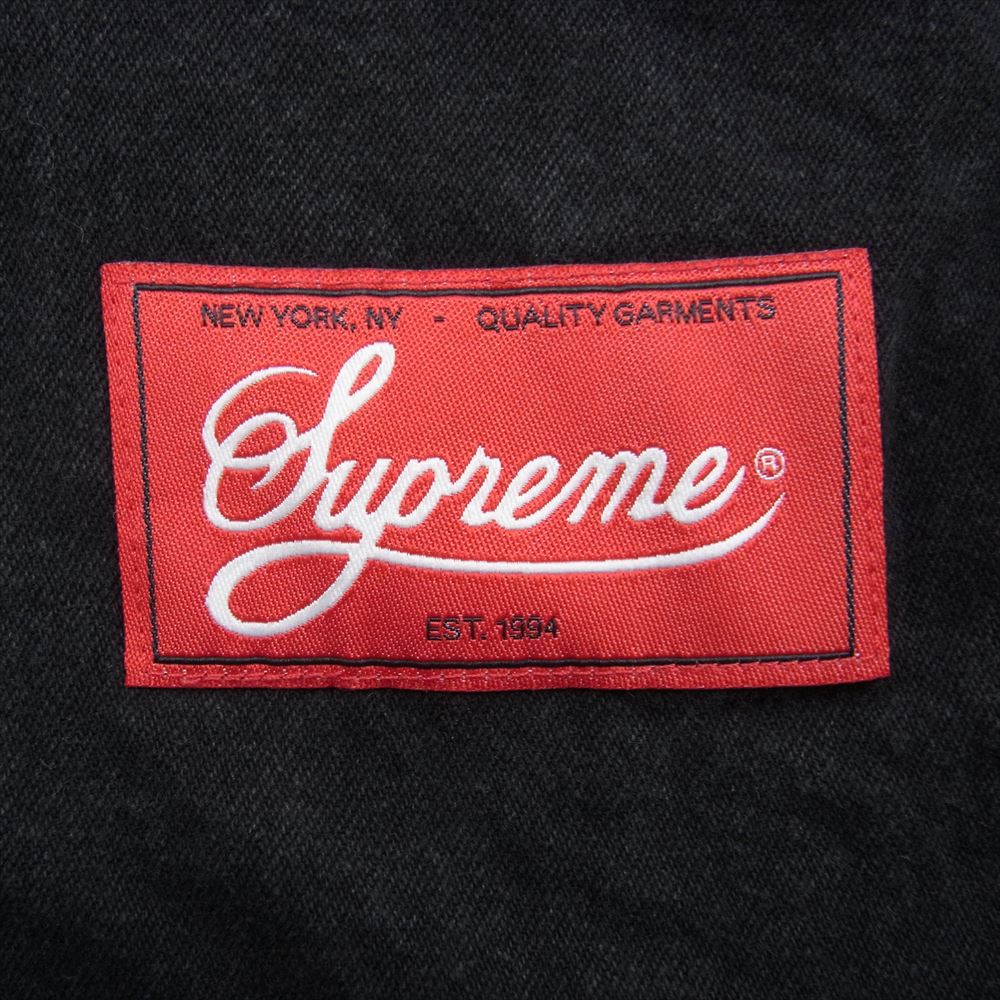 Supreme シュプリーム 22AW Denim Baseball Jersey デニム ベースボール ジャージー シャツ 半袖 ブラック系 XL【中古】