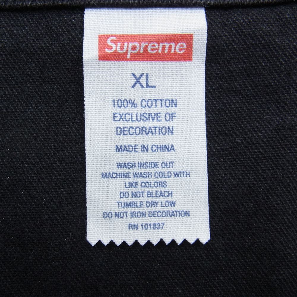 Supreme シュプリーム 22AW Denim Baseball Jersey デニム ベースボール ジャージー シャツ 半袖 ブラック系 XL【中古】