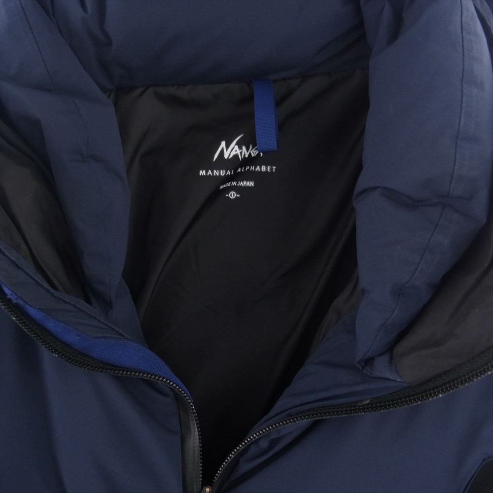 NANGA ナンガ MA-J-161 × MANUAL ALPHABET マニュアルアルファベット ダウン ジャケット ネイビー系 1【中古】