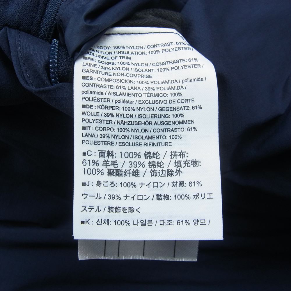 ARC'TERYX アークテリクス カナダ製 Veilance ヴェイランス Mionn Is Comp Jacket コンプ ジャケット 中綿ジャケット ネイビー系 XS【中古】