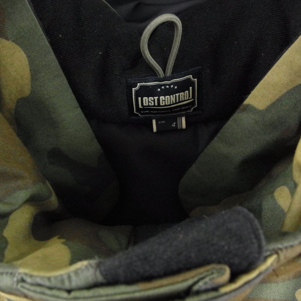 ロストコントロール 21AW L21A2-4018 INSULATION HOODIE CAMO インシュレーションフーディ ウッドランドカモ 中綿 ミリタリー ジャケット マルチカラー系 4【中古】