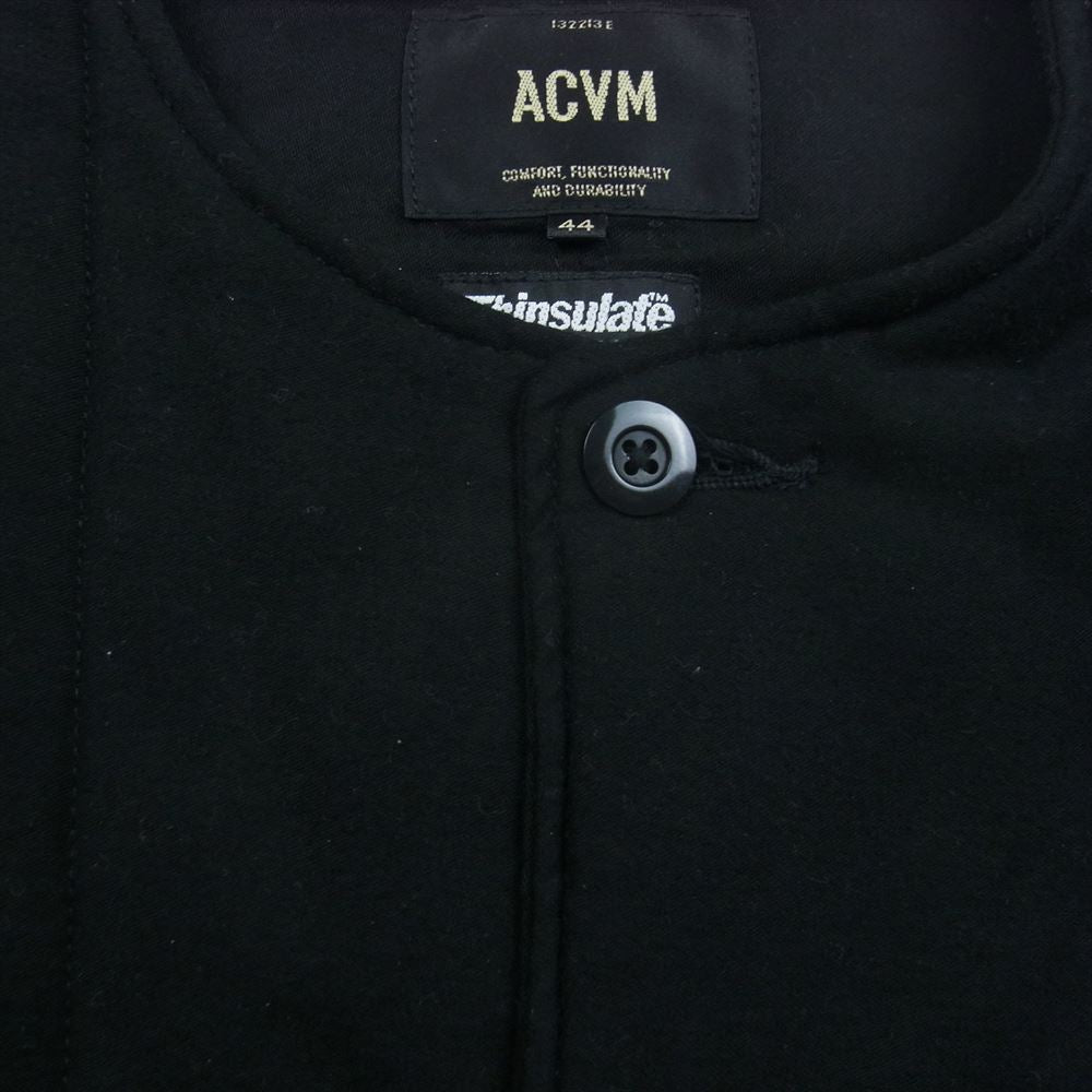 アディクトクローズ ACV-QLT02LM ACVM MOLESKIN ARMY QUILTED JACKET シンサレート ノーカラージャケット ブラック系 44【中古】