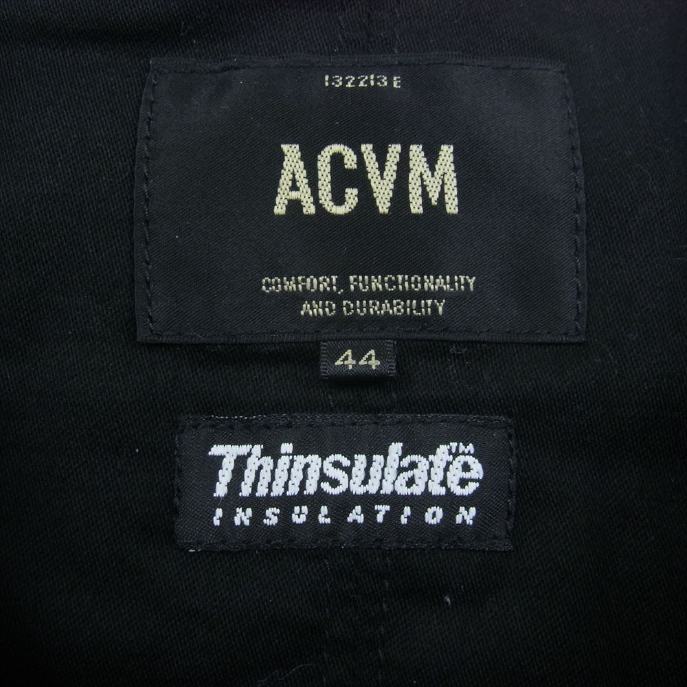 アディクトクローズ ACV-QLT02LM ACVM MOLESKIN ARMY QUILTED JACKET シンサレート ノーカラージャケット ブラック系 44【中古】