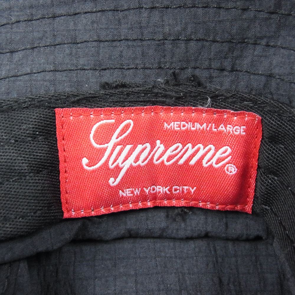 Supreme シュプリーム 23SS Cordura Ripstop Crusher コーデュラ リップストップ ナイロン クラッシャー バケット ハット ブラック系 M/L【中古】