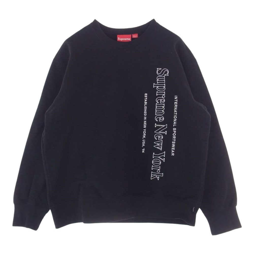Supreme シュプリーム 20AW Side Logo Crewneck サイド ロゴ クルーネック スウェット トレーナー ブラック系 M【中古】