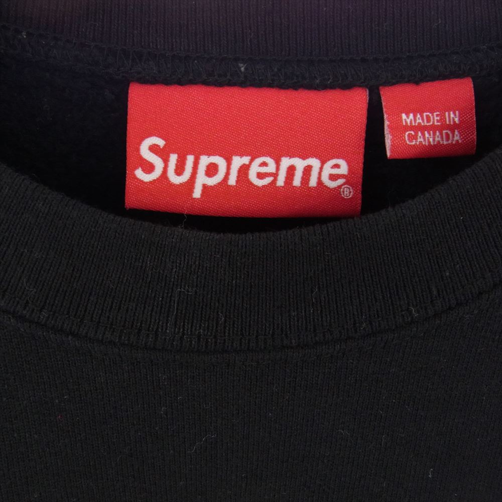 Supreme シュプリーム 20AW Side Logo Crewneck サイド ロゴ クルーネック スウェット トレーナー ブラック系 M【中古】