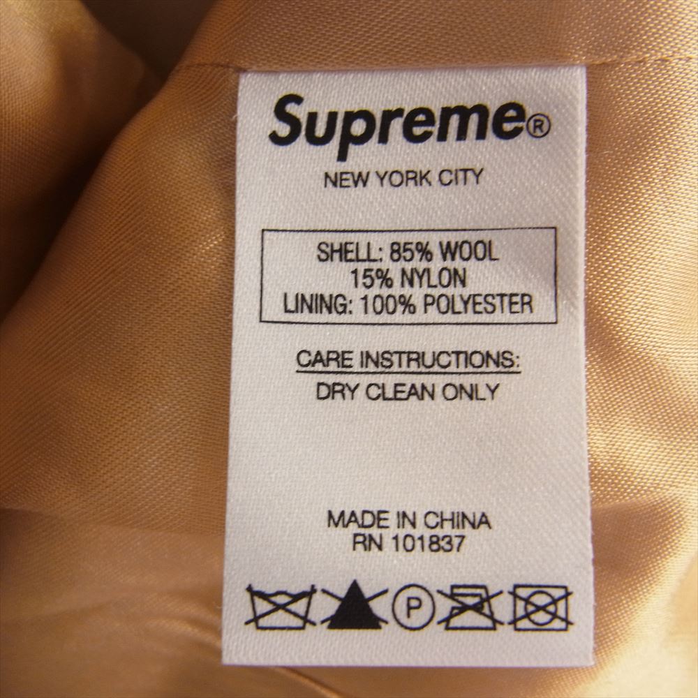 Supreme シュプリーム 16AW Old English Zip Varsity Jacket オールド イングリッシュ ジップ バーシティ ジャケット スタジャン ダークゴールド系 L【極上美品】【中古】