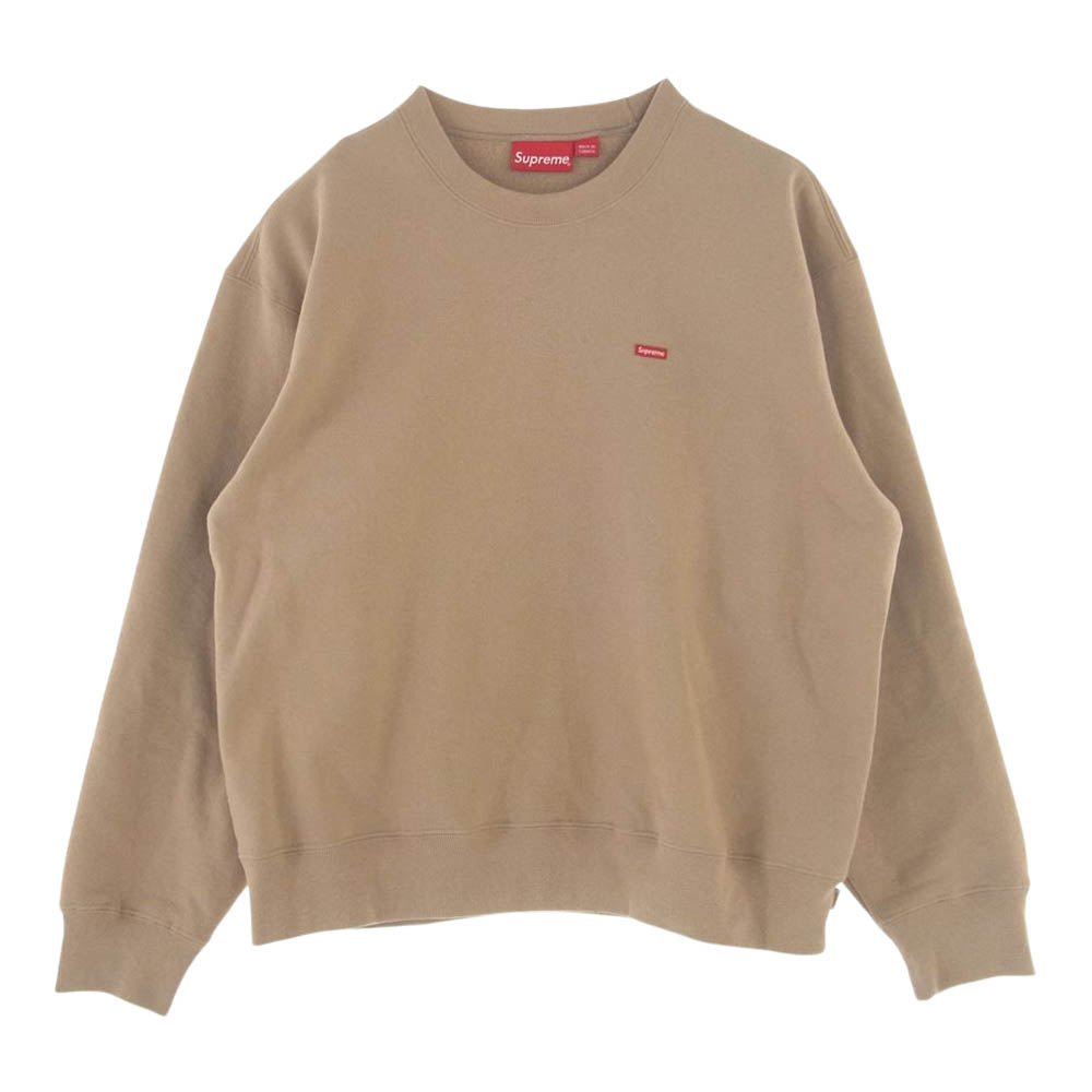 Supreme シュプリーム 23SS Small Box Crewneck Tan スモール ボックスロゴ クルーネック スウェット トレーナー ベージュ系 M【中古】