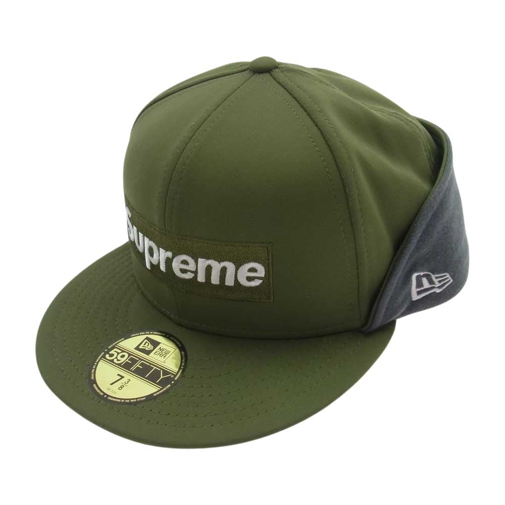 Supreme シュプリーム 20AW × New Era WINDSTOPPER Earflap Box Logo ウィンドストッパー イヤーフラップ ボックスロゴ ニューエラ キャップ カーキ系【中古】