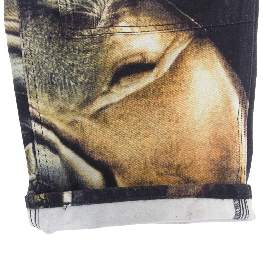 Supreme シュプリーム 21SS Eagle Double Knee Denim Painter Pant 総柄 イーグル ブラック ペインター デニム パンツ ブラック系 34【中古】
