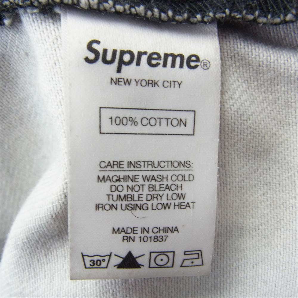 Supreme シュプリーム 21SS Eagle Double Knee Denim Painter Pant 総柄 イーグル ブラック ペインター デニム パンツ ブラック系 34【中古】