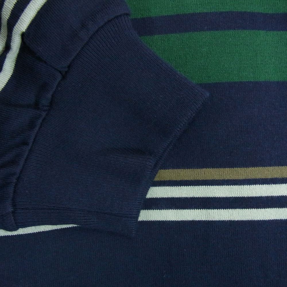WTAPS ダブルタップス 21AW 212ATDT-CSM36 JAM LS TEE ジャム マルチボーダー ロングスリーブ カットソー 長袖 Tシャツ ネイビー系 03【中古】