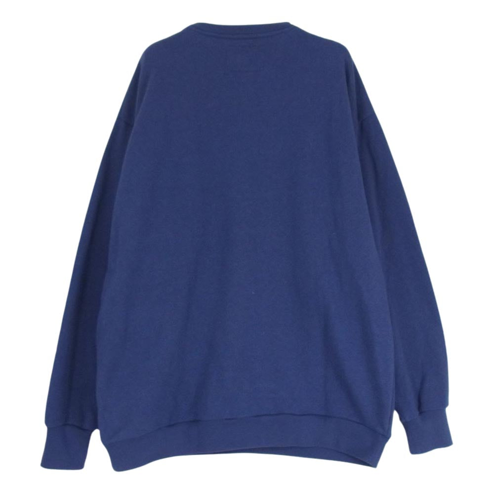 WTAPS ダブルタップス 22SS 221ATDT-CSM18 ACADEMY SWEATER アカデミー スウェット ロゴ プリント  ネイビー系 02【中古】