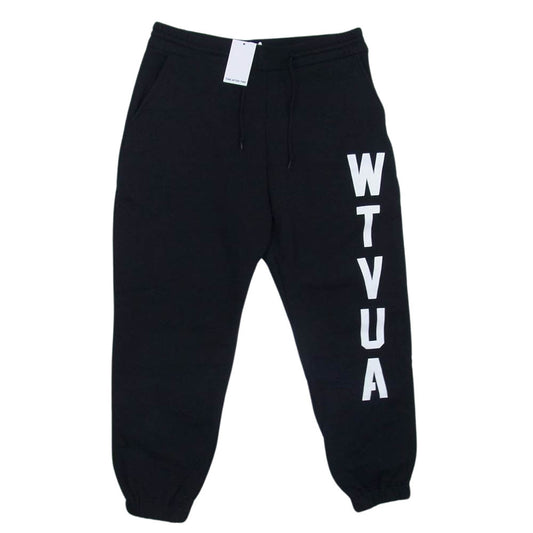 WTAPS ダブルタップス 21AW 212ATDT-CSM16 STENCIL TROUSER ステンシル トラウザー スウェット パンツ ブラック系 03【美品】【中古】