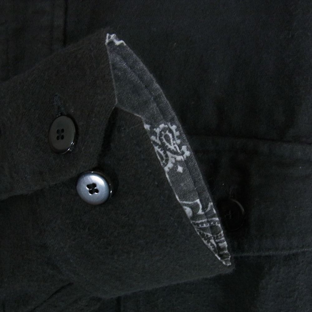 VISVIM ビズビム 16SS 0118405011001 BLACK ELK FLANNEL ブラック フランネル シャツ 袖裏バンダナ柄 ブラック系 3【中古】