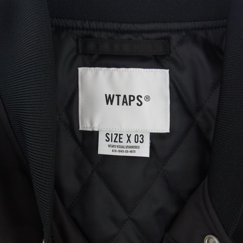 WTAPS ダブルタップス 23SS 231TQDT-JKM01 TEAM JACKET ナイロン チーム ジャケット ブルゾン ブラック系 3【美品】【中古】