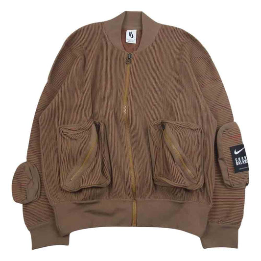 UNDERCOVER アンダーカバー HO200209SLM CHAOS BALANCE ニット MA-1 ボンバー ジャケット ブラウン系 XL【中古】