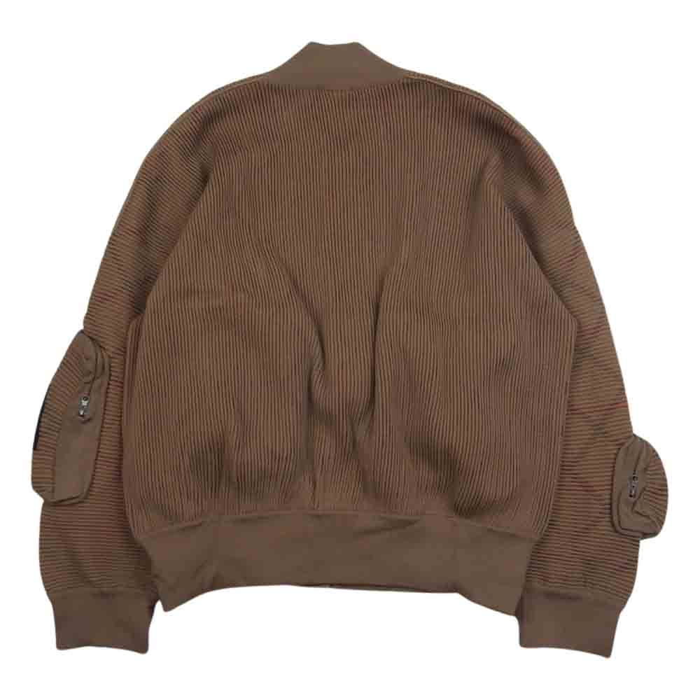 UNDERCOVER アンダーカバー HO200209SLM CHAOS BALANCE ニット MA-1 ボンバー ジャケット ブラウン系 XL【中古】