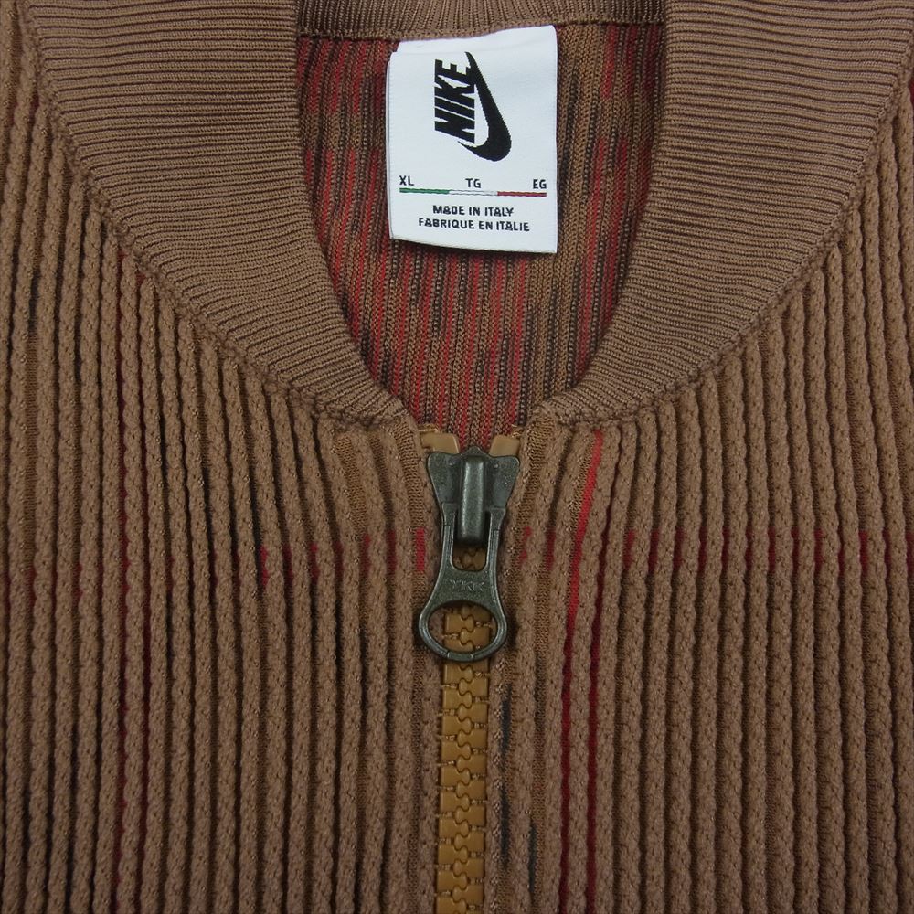 UNDERCOVER アンダーカバー HO200209SLM CHAOS BALANCE ニット MA-1 ボンバー ジャケット ブラウン系 XL【中古】