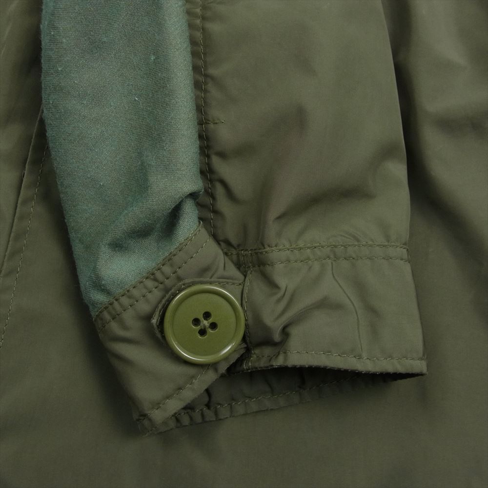 SUNNY SPORTS サニースポーツ M65 FISHTAIL PARKA 総柄 フリース ライナー付き ナイロン モッズコート フィッシュテール ミリタリー コート カーキ系 OS【中古】