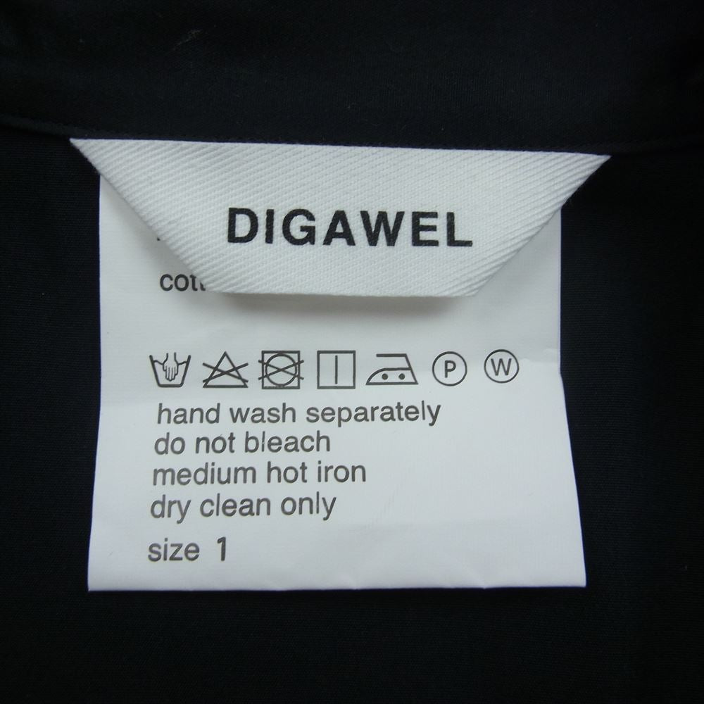 ディガウェル レギュラーカラー 長袖 シャツ ブラック系 1【中古】