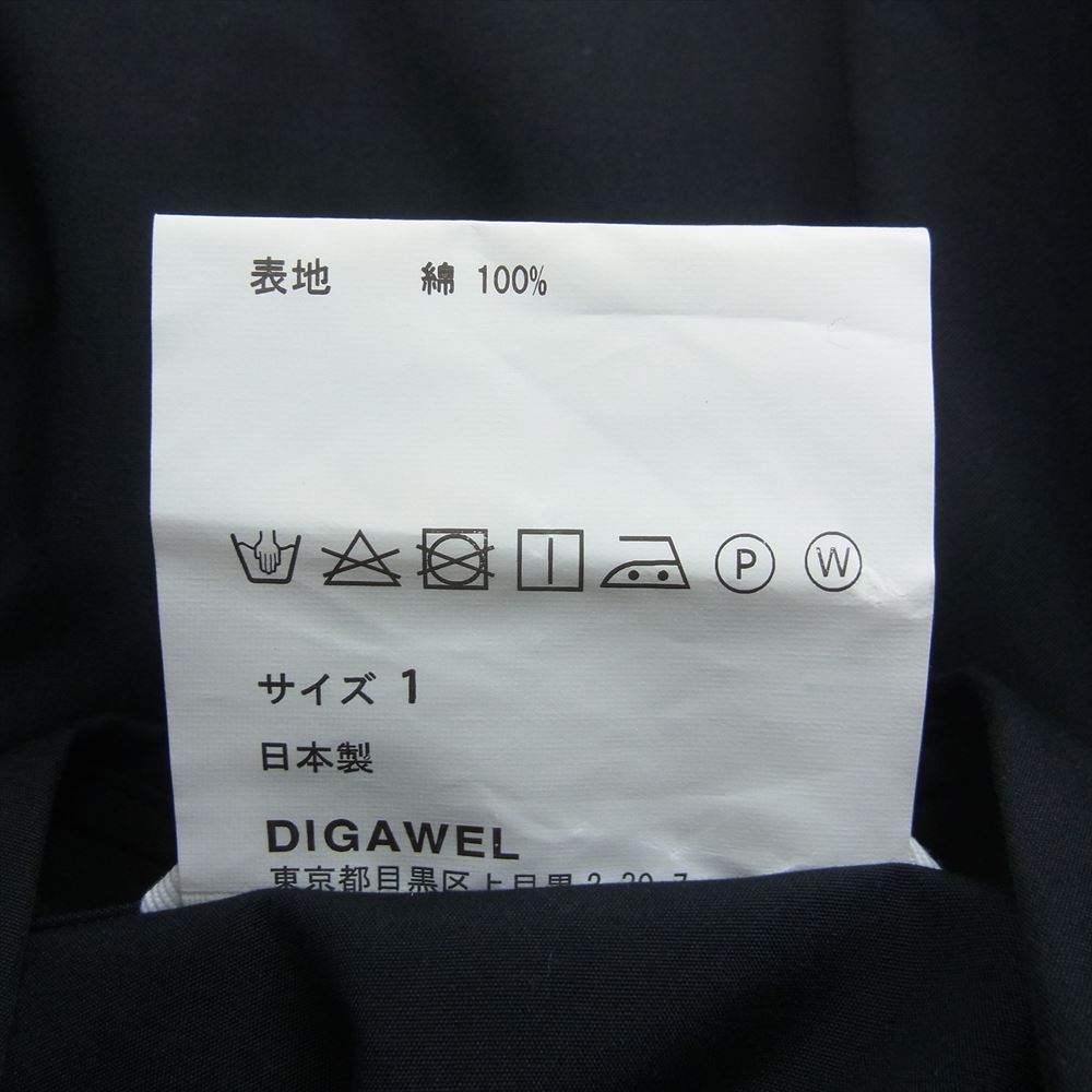 ディガウェル レギュラーカラー 長袖 シャツ ブラック系 1【中古】