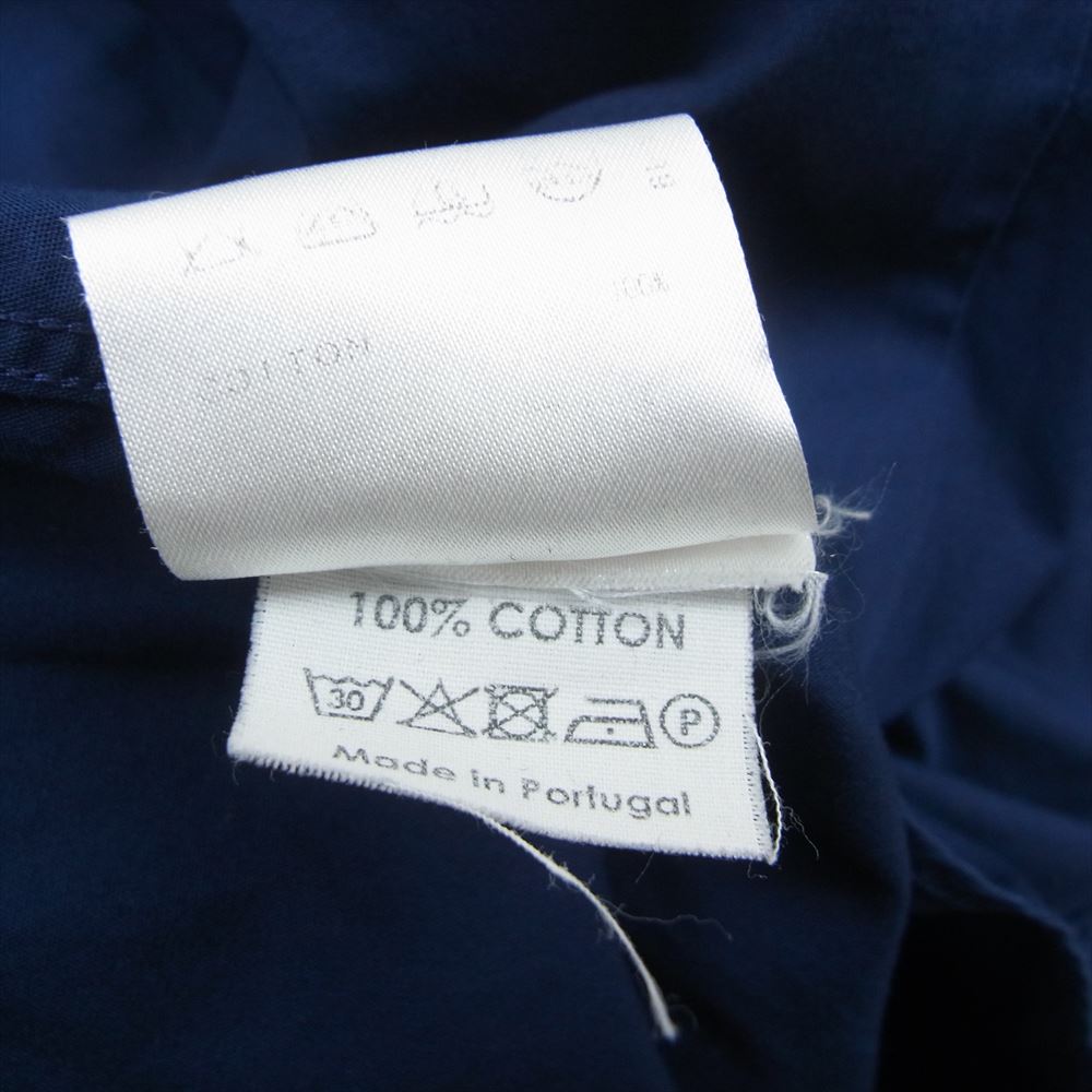 DRIES VAN NOTEN ドリスヴァンノッテン フロント切替 長袖 コットン シャツ ネイビー系 44【中古】
