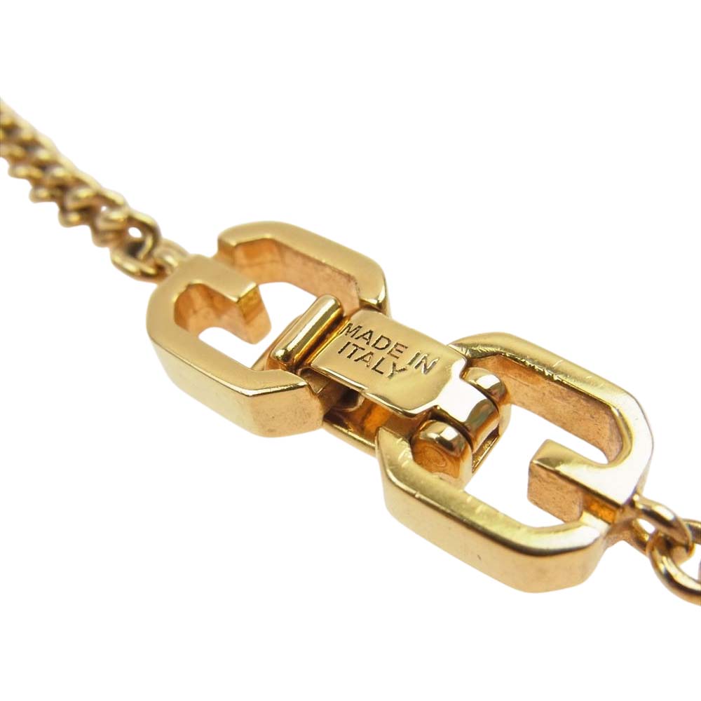 GIVENCHY ジバンシィ 4G Pendant Neckless ロゴ ペンダント ネックレス ゴールド系【中古】