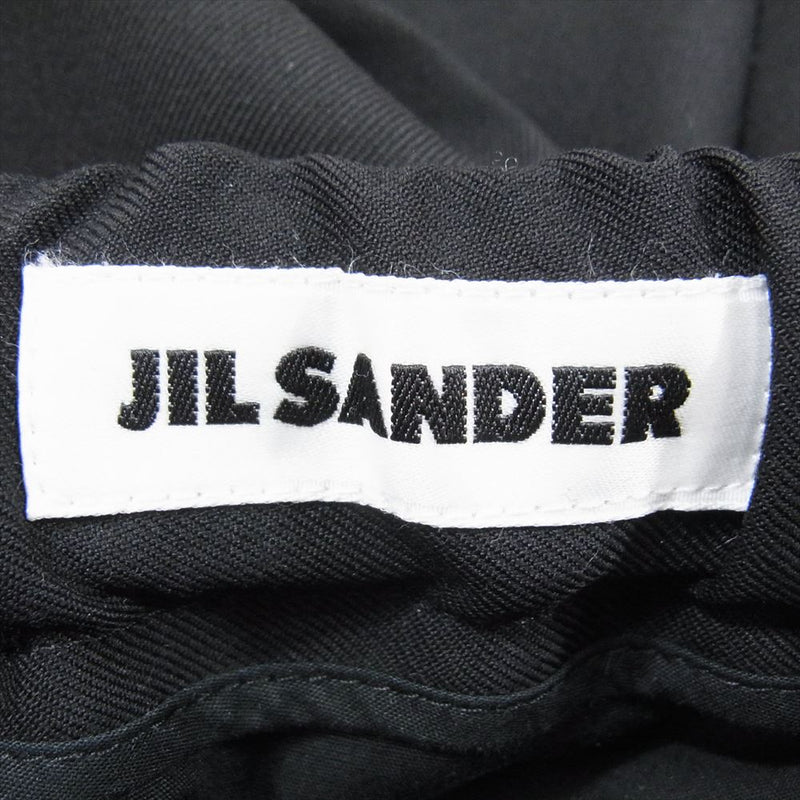 JIL SANDER ジルサンダー 20SS PR JM ZI 0014 国内正規品 ウール テーパード トラウザー スラックス イージー パンツ ブラック系 44【中古】