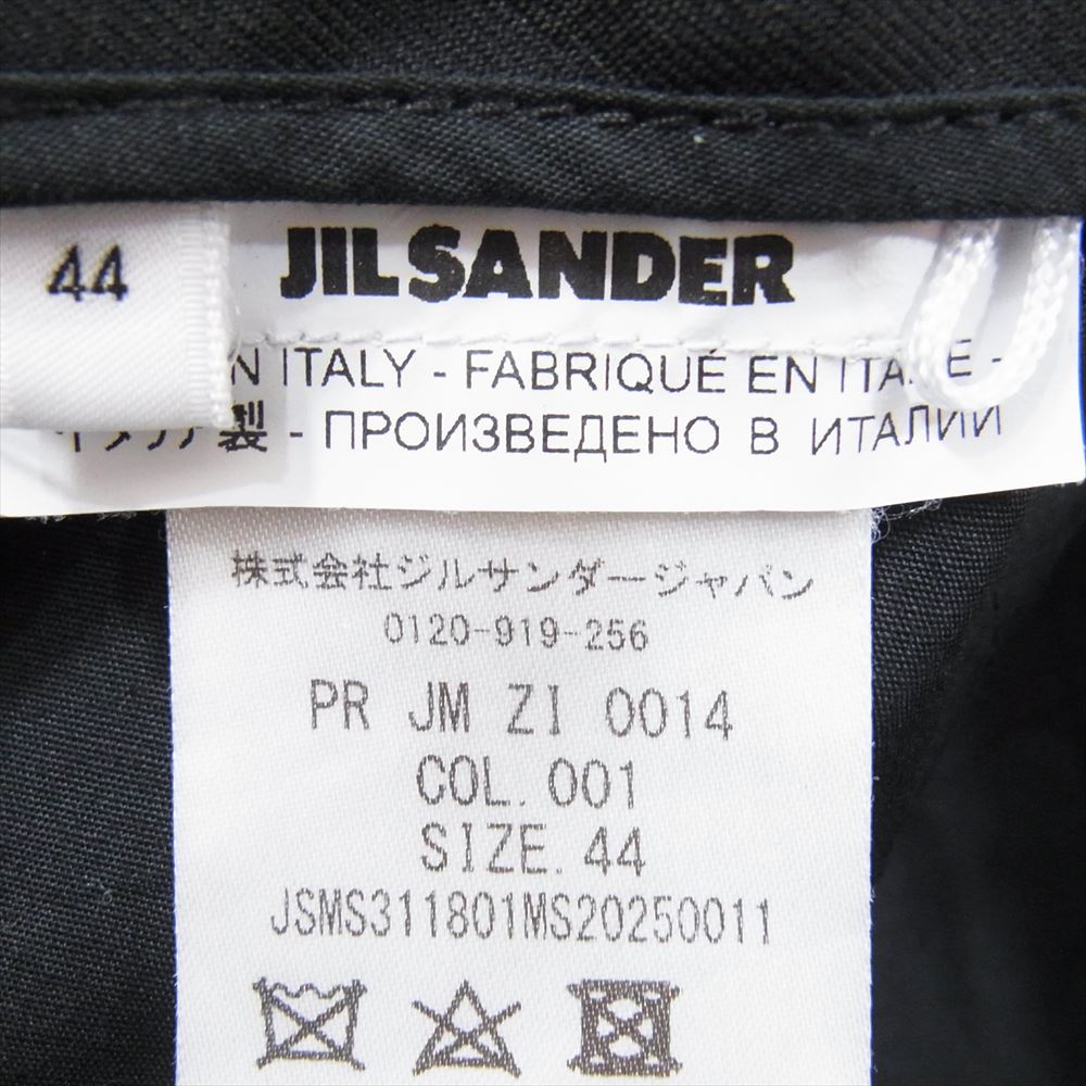 JIL SANDER ジルサンダー 20SS PR JM ZI 0014 国内正規品 ウール テーパード トラウザー スラックス イージー パンツ ブラック系 44【中古】