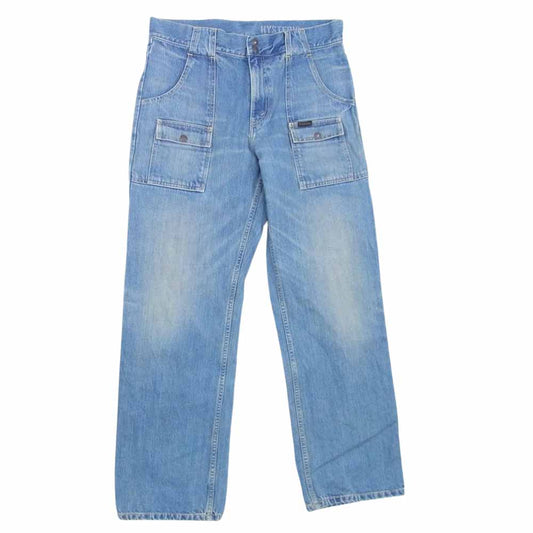 HYSTERIC GLAMOUR ヒステリックグラマー 02231AP04 USED加工 ブッシュ デニム パンツ インディゴブルー系 34【中古】