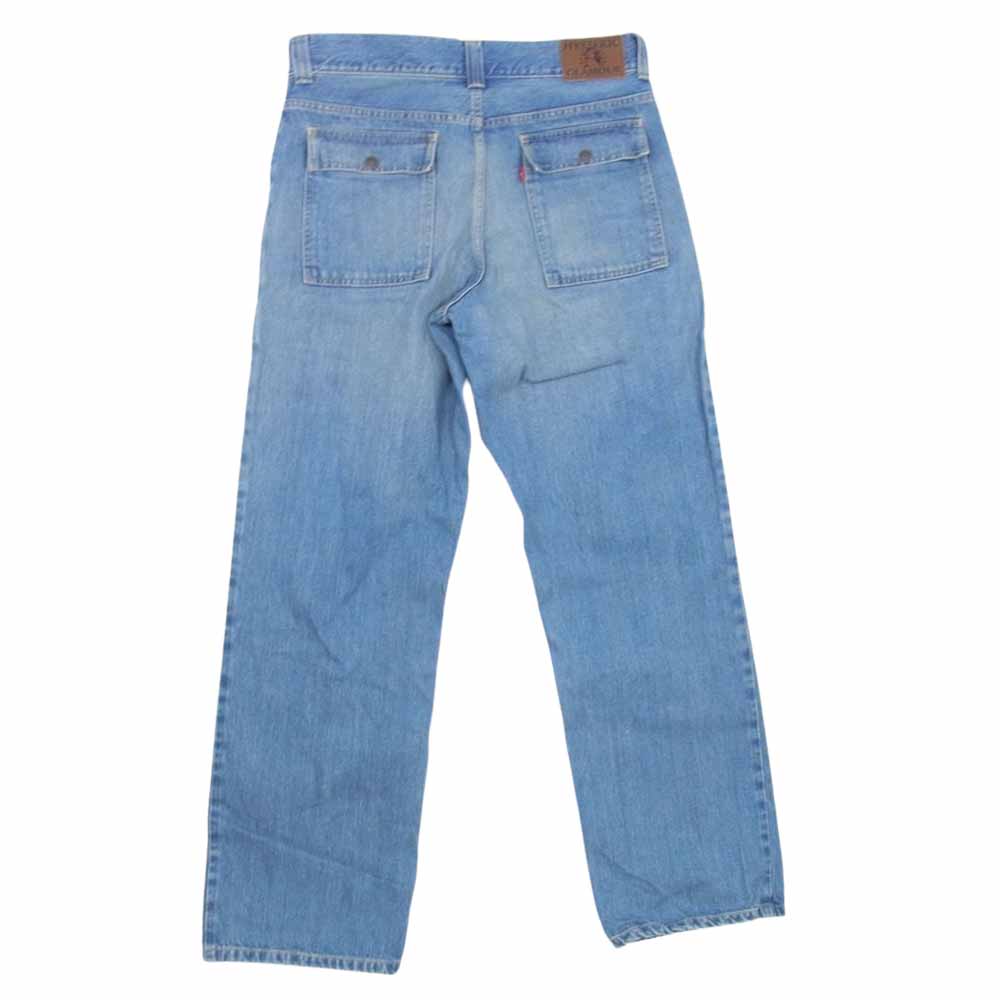 HYSTERIC GLAMOUR ヒステリックグラマー 02231AP04 USED加工 ブッシュ デニム パンツ インディゴブルー系 34【中古】